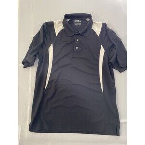 PGA Tour Polo Shirt Men Size L Black Golf Shirt